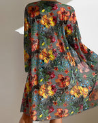 Juanita| Tropical Print Bikini Set with Cover-Up