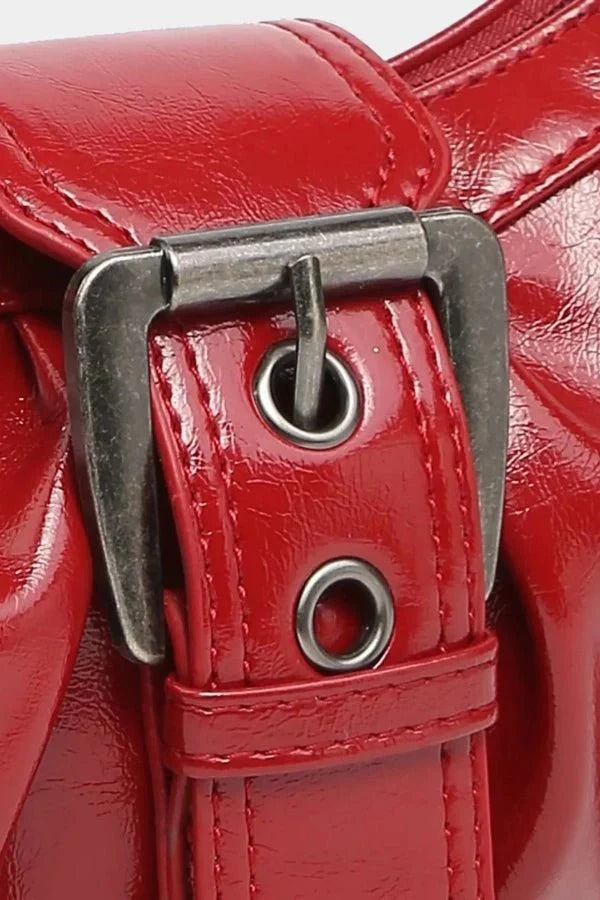 Adriel Shoulder Bag - PU Leather Statement Buckle Style