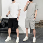 Men's Short Sleeve T-Shirt Ice Silk Sports Suit-HighTouch