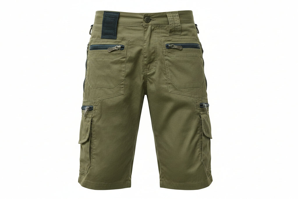 Men’s Cotton Cargo Shorts Loose Fit Multi Pocket Summer-HighTouch