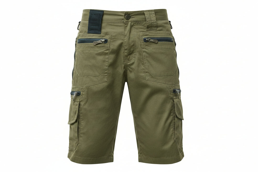 Men’s Cotton Cargo Shorts Loose Fit Multi Pocket Summer-HighTouch