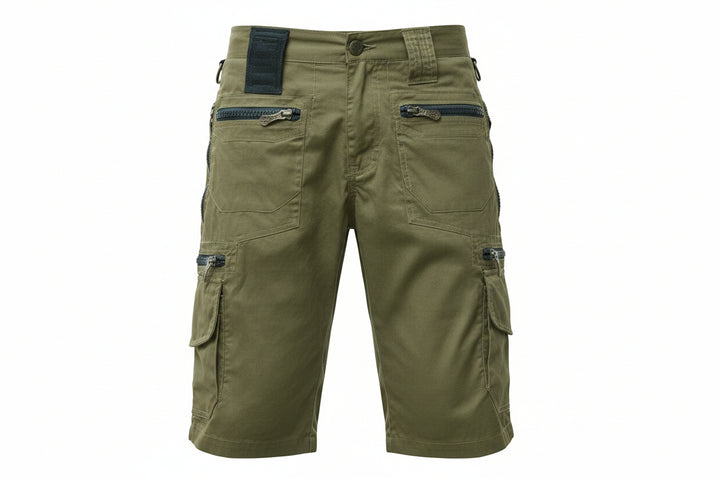 Men’s Cotton Cargo Shorts Loose Fit Multi Pocket Summer-HighTouch