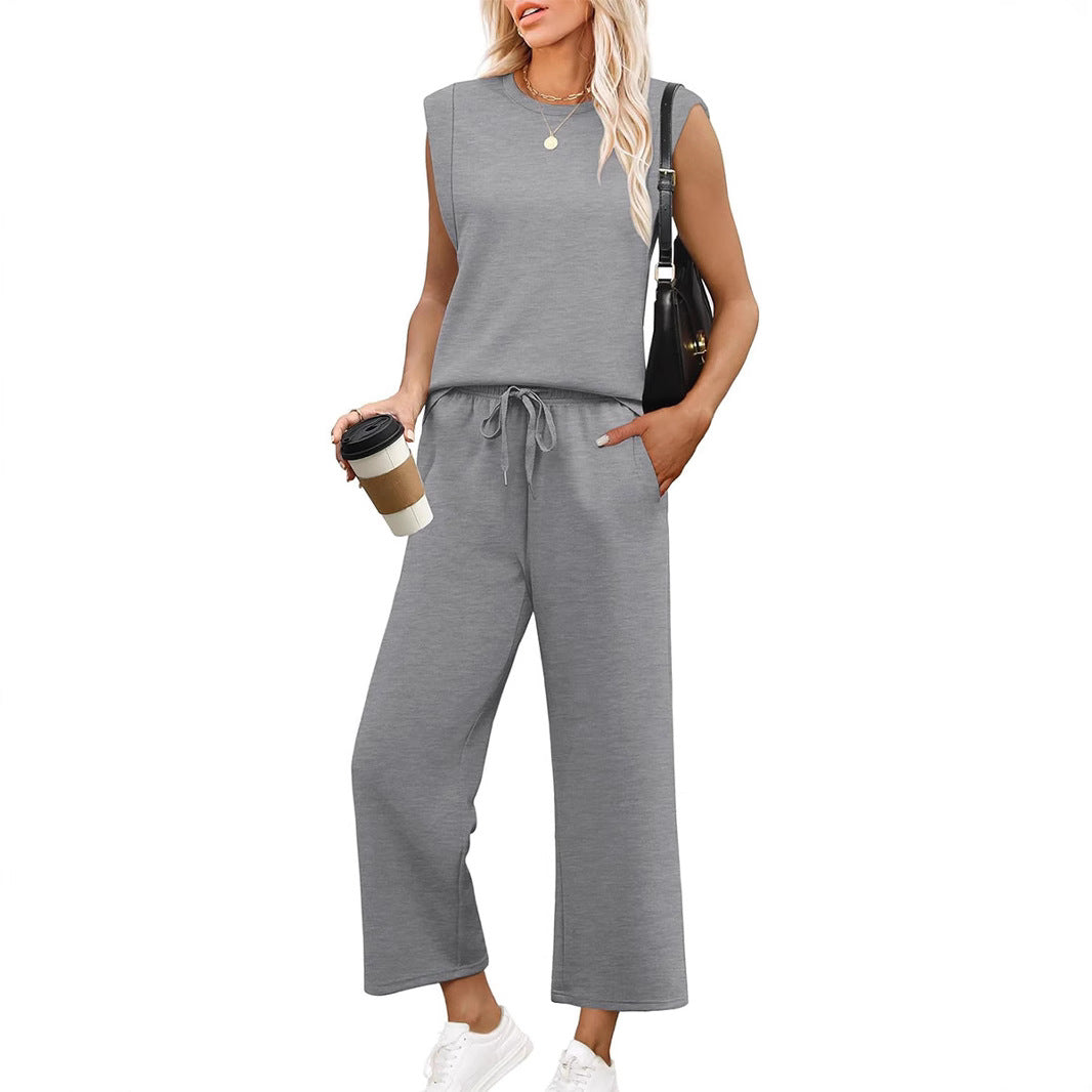 Women’s Sleeveless Vest & Trousers Set-HighTouch