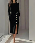 Women’s Dress | Sleeveless Side Button Midi-HighTouch