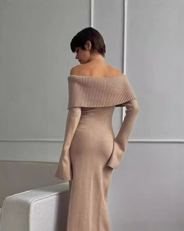 Off-Shoulder Knitted Dress UK
