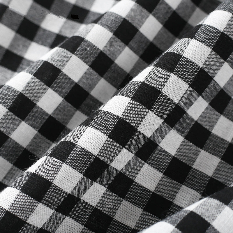 Women's Sling Plaid Midiskirt – Sweet Cotton A-Line Skirt-HighTouch