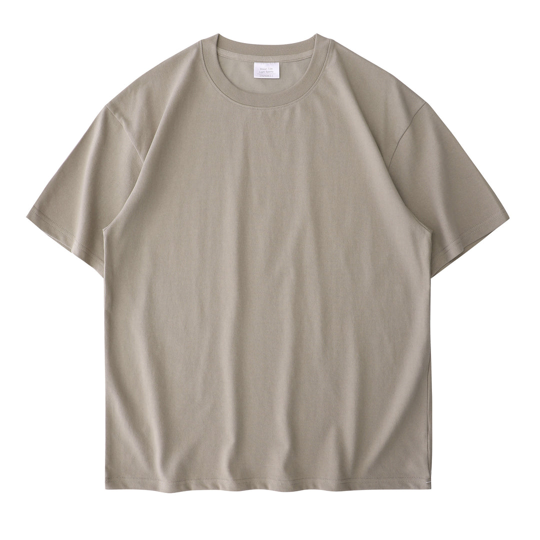 Drop-Shoulder Cotton Tee Men's Heavy T-Shirt-HighTouch