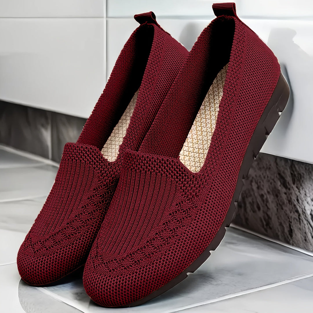 Women's Knitted Loafers Slip On Walking Shoes