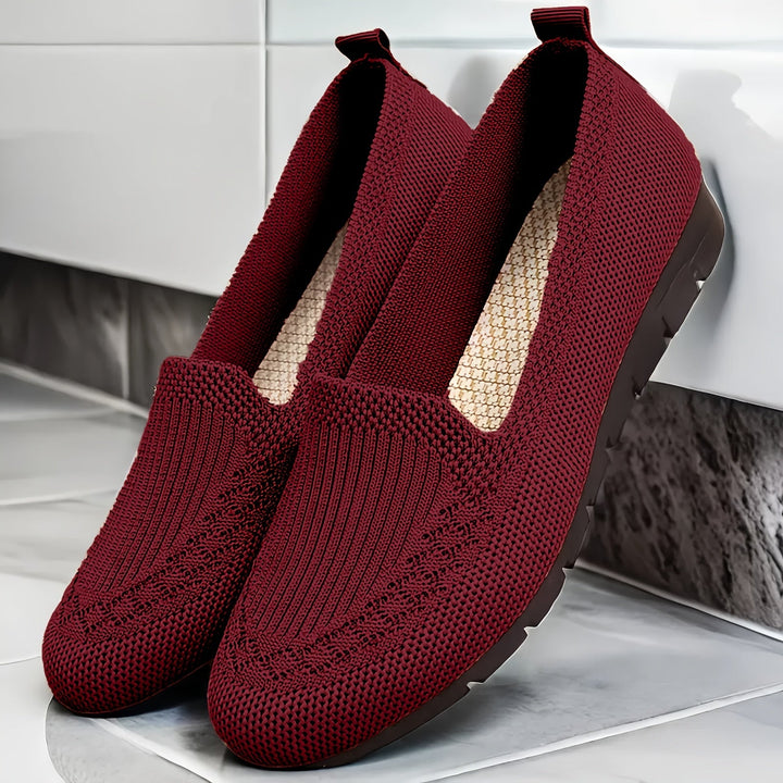 Women's Knitted Loafers Slip On Walking Shoes