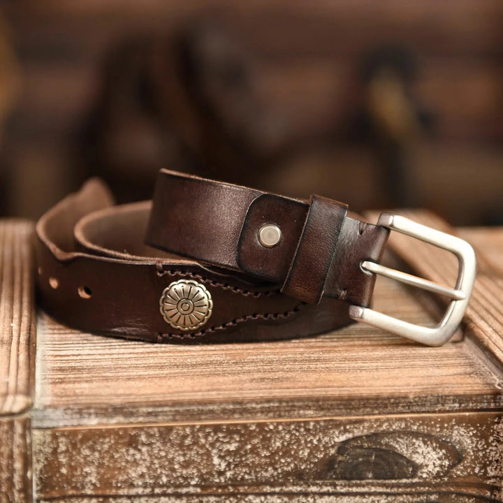 \Men's 100% Cowhide Leather Belt | Heritage Style
