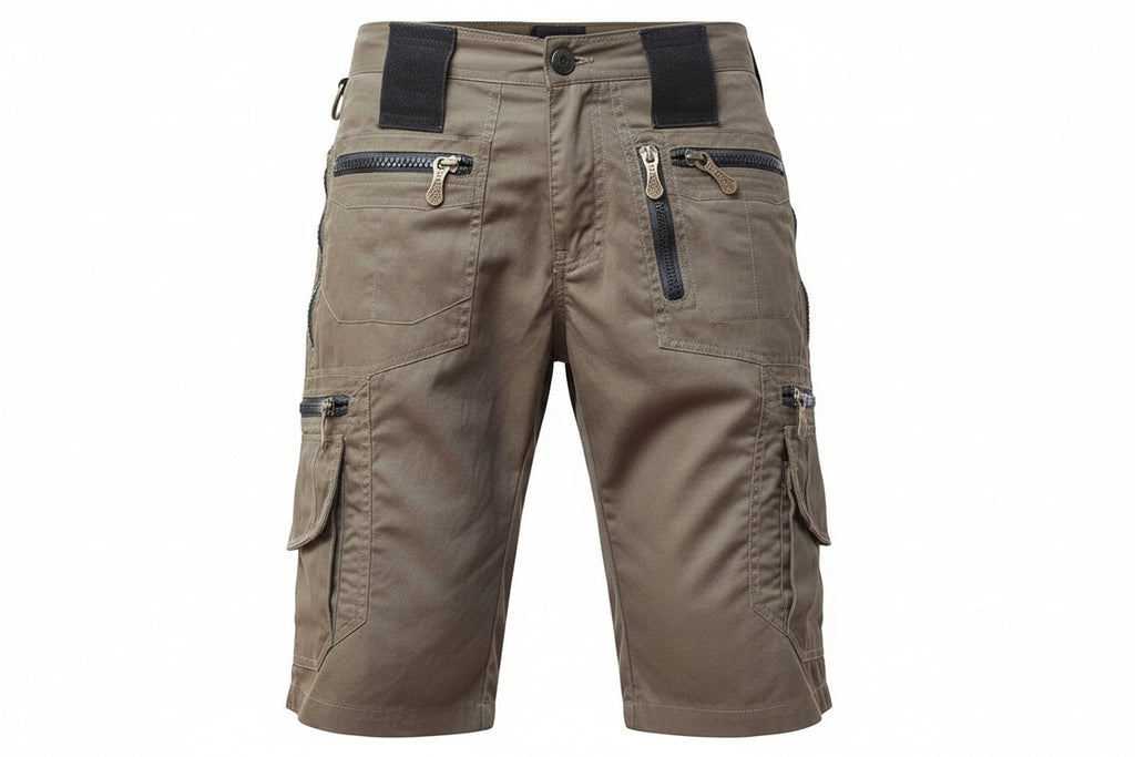 Men’s Cotton Cargo Shorts Loose Fit Multi Pocket Summer-HighTouch