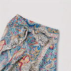 Bohemian Linen Floral Print Dress For Women-HighTouch