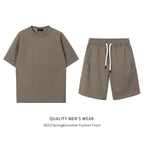 Summer Short Sleeve Cotton Casual Wear T-Shirt & Shorts Set-HighTouch