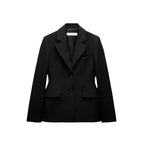 Plus Size Black Suit Coat-HighTouch