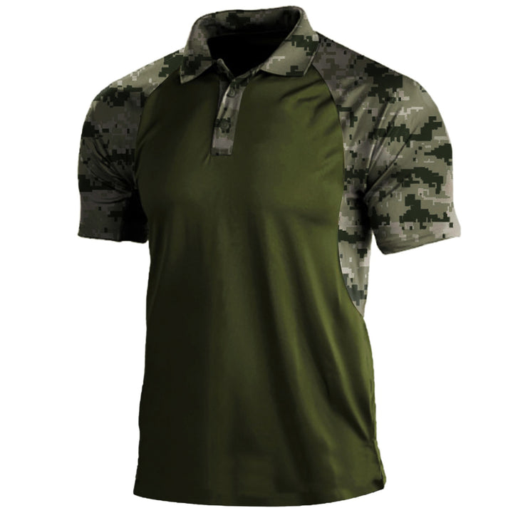 Polo Shirt Lapel Zipper Short-sleeved T-shirt Men-HighTouch