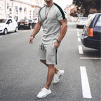 New Men's Short Sleeve Shorts Athletic Suit-HighTouch