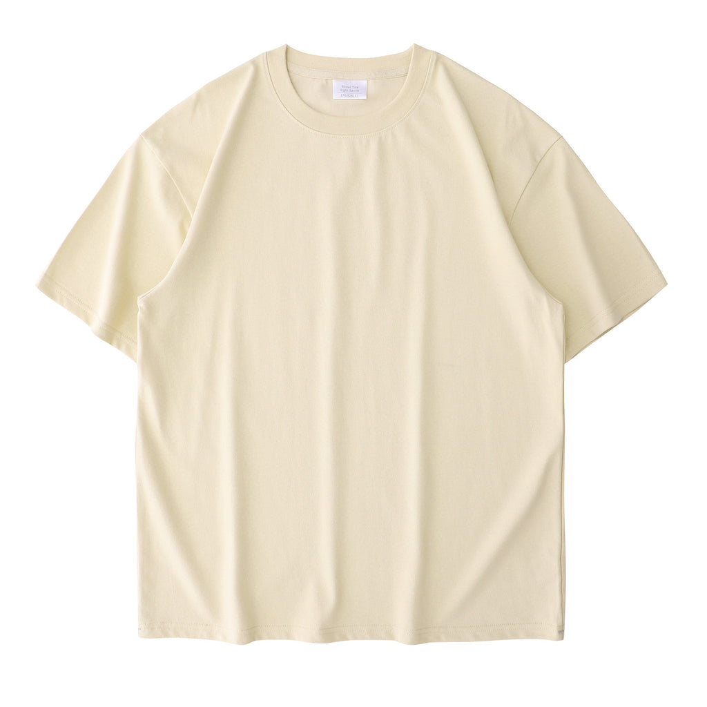 Drop-Shoulder Cotton Tee Men's Heavy T-Shirt-HighTouch