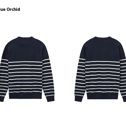 Men’s Loose Fit Round Neck Sweater – Casual Knit Pullover