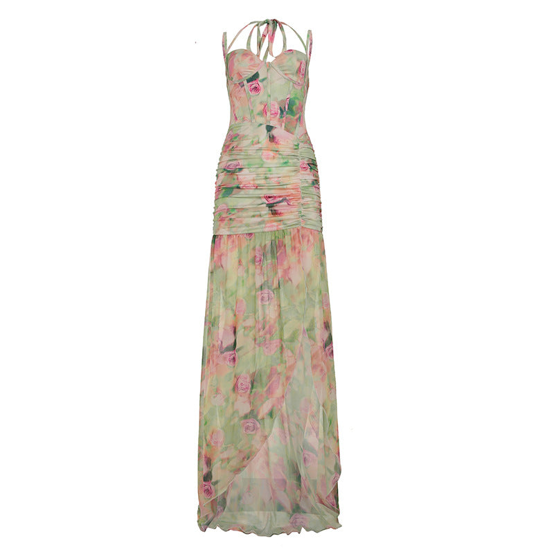 Waist Slimming Sling Irregular Dress-HighTouch