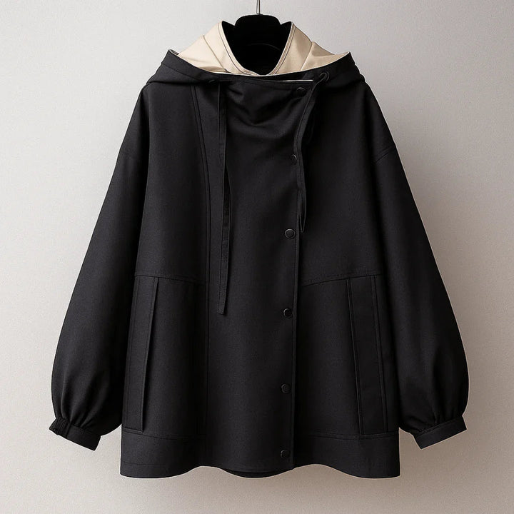 Women’s Drape Windbreaker Jacket for Everyday Wear