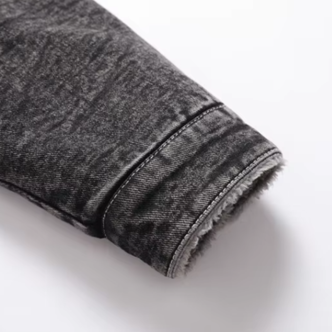Men's Fleece Lined Denim Trucker Jacket