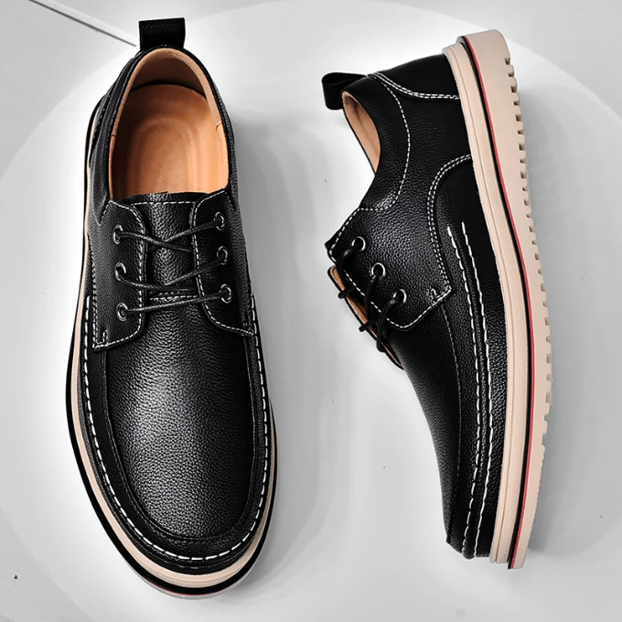 Men’s Leather Derby Shoes – Lightweight Comfort