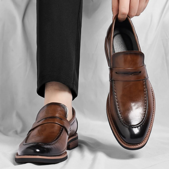 Men’s Leather Penny Loafers – Polished Comfort