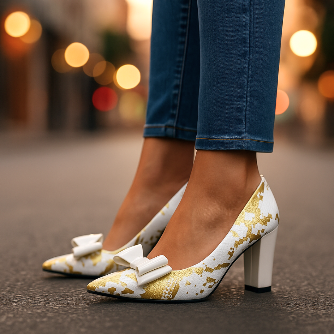 Women's Snake Print Heels – Pointed Toe Pumps