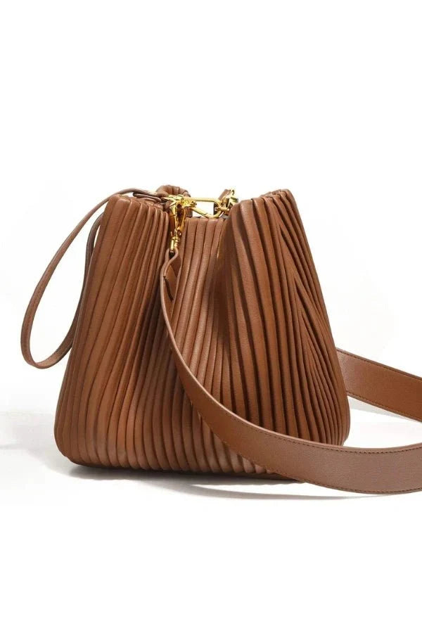 Celina Shoulder Bag - PU Leather Structured Convertible Carry