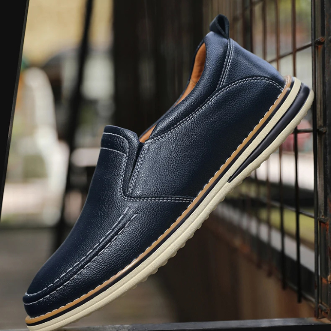 Men's Leather Moccasin Loafers – Cooper