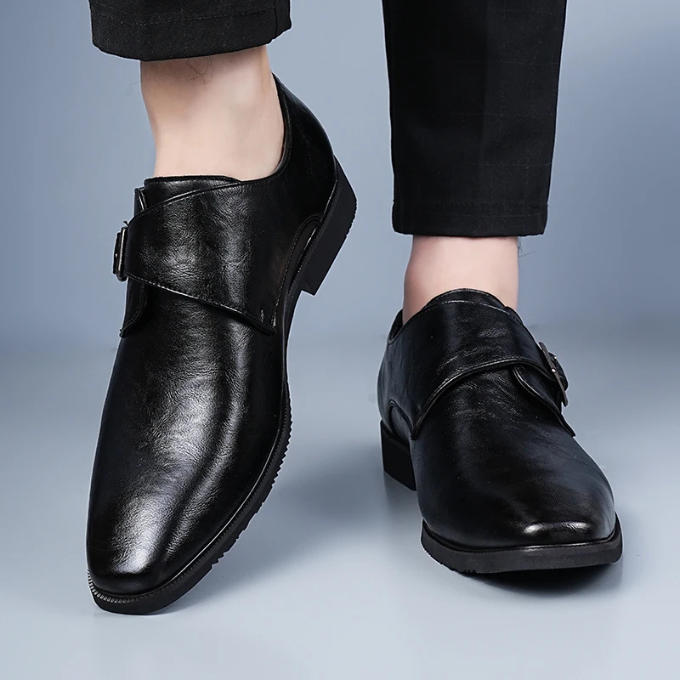 Men’s Full-Grain Leather Monk Shoes – Smart Style