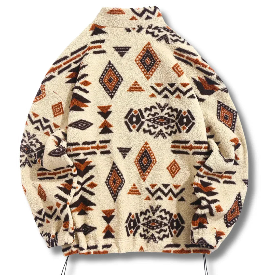 Aztec Trails Zip Sweater – Warm Casual Style