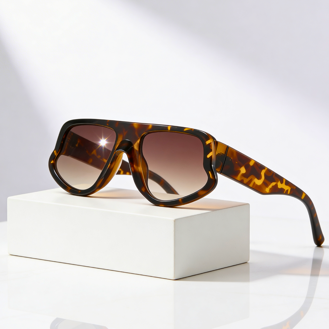 Women's Oversized UV400 Sunglasses – Gradient Acetate