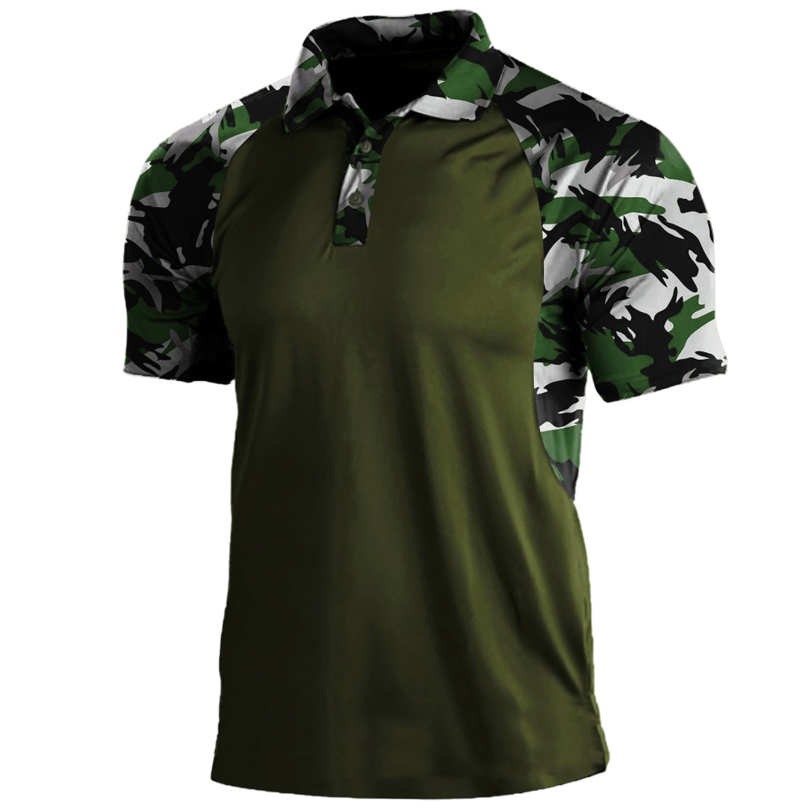 Polo Shirt Lapel Zipper Short-sleeved T-shirt Men-HighTouch