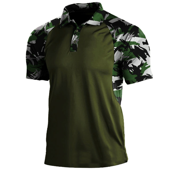 Polo Shirt Lapel Zipper Short-sleeved T-shirt Men-HighTouch