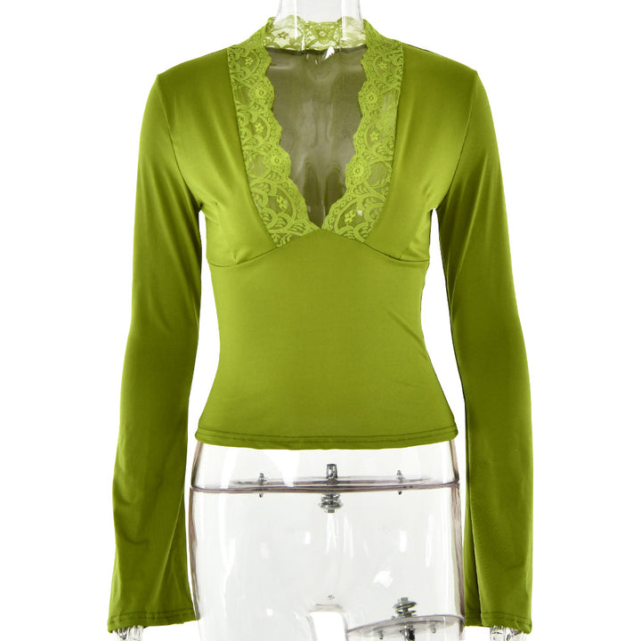 Bottoming Shirt – Long Sleeve Slim Fit V-Neck-HighTouch