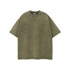 Women's Distressed Cotton Wool T-Shirt – Loose Fit Batik Style-HighTouch