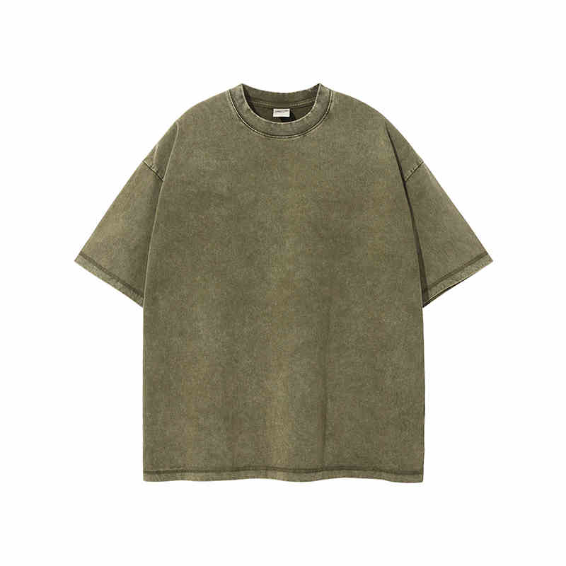 Women's Distressed Cotton Wool T-Shirt – Loose Fit Batik Style-HighTouch