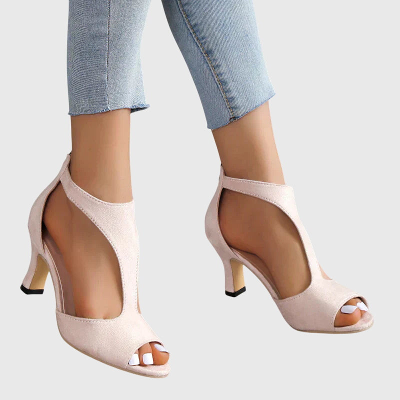 Delfina Leather Orthopedic Heels Lux