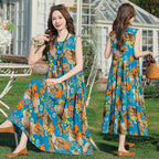 Women's Printed Viscose Dress – Plus Size Extended Fit Collection-HighTouch