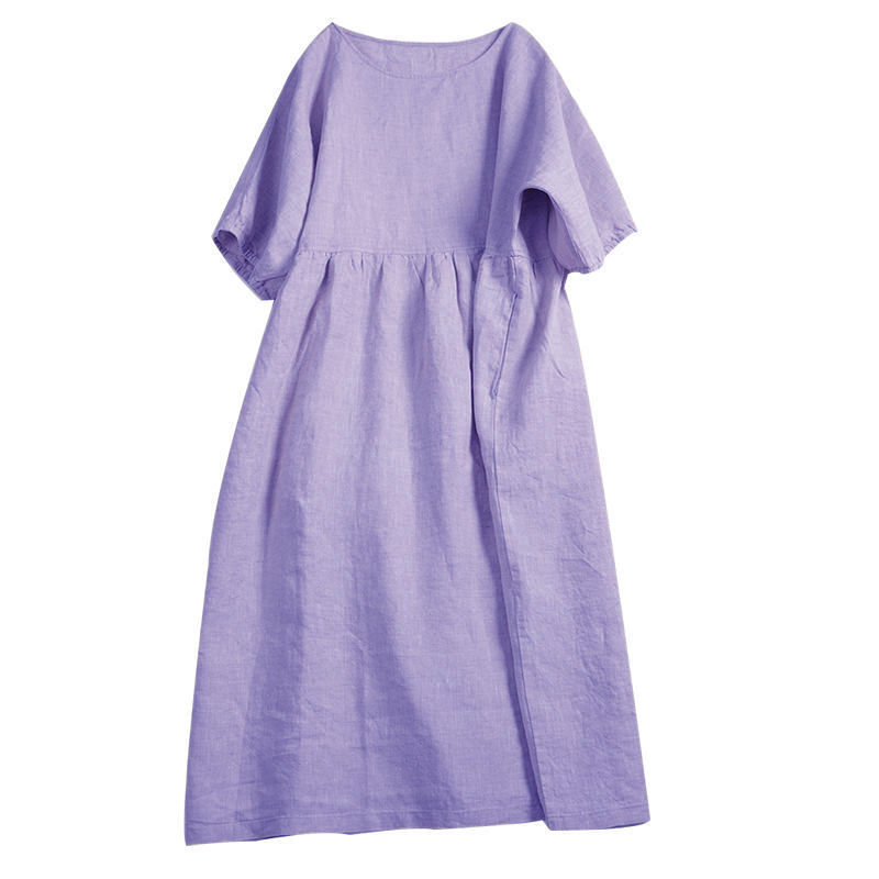 Loose Mori Doll Sleeve Cotton Linen Skirt-HighTouch