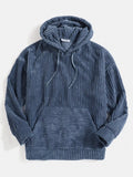 Men’s Corduroy Hoodie Jacket Plus Size-HighTouch