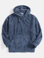 Men’s Corduroy Hoodie Jacket Plus Size-HighTouch