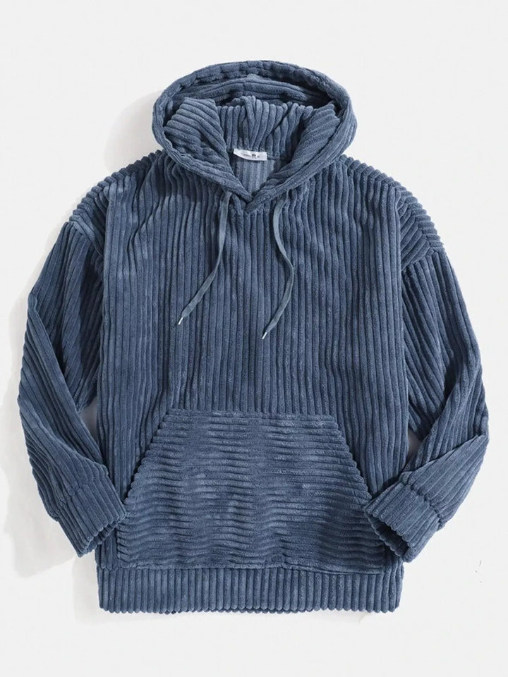 Men’s Corduroy Hoodie Jacket Plus Size-HighTouch