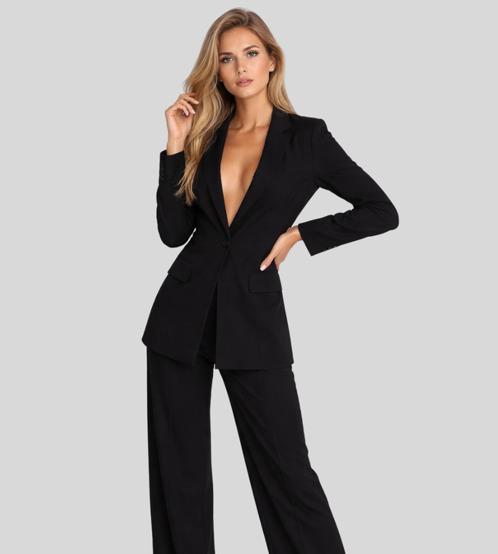 Matilda | Women's Linen Blazer Two-Piece Set