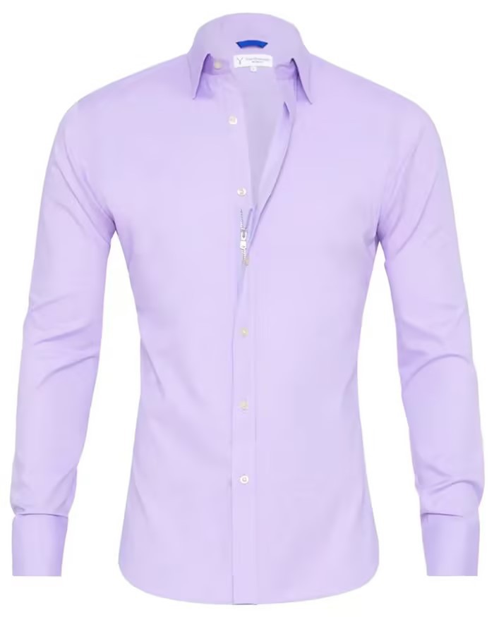 Men’s Slim Fit Long Sleeve Shirt – Comfortable Stretch Cotton-HighTouch