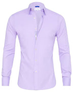 Men’s Slim Fit Long Sleeve Shirt – Comfortable Stretch Cotton-HighTouch