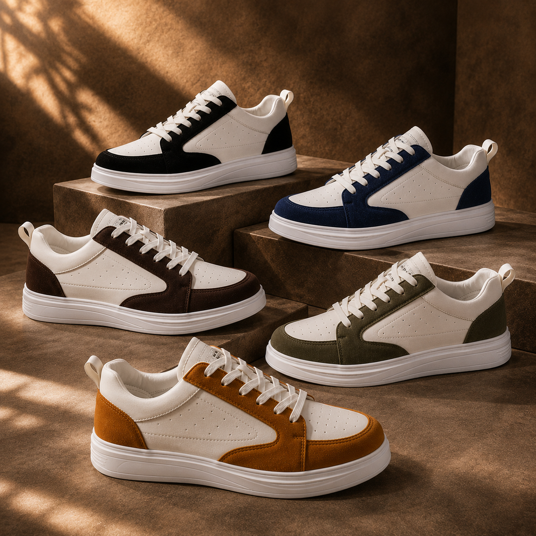 Hudson Court Sneakers - Classic Leather Low-Top Casual Shoes