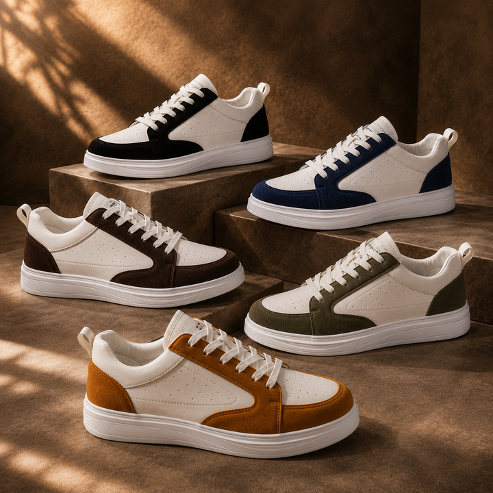Hudson Court Sneakers - Classic Leather Low-Top Casual Shoes