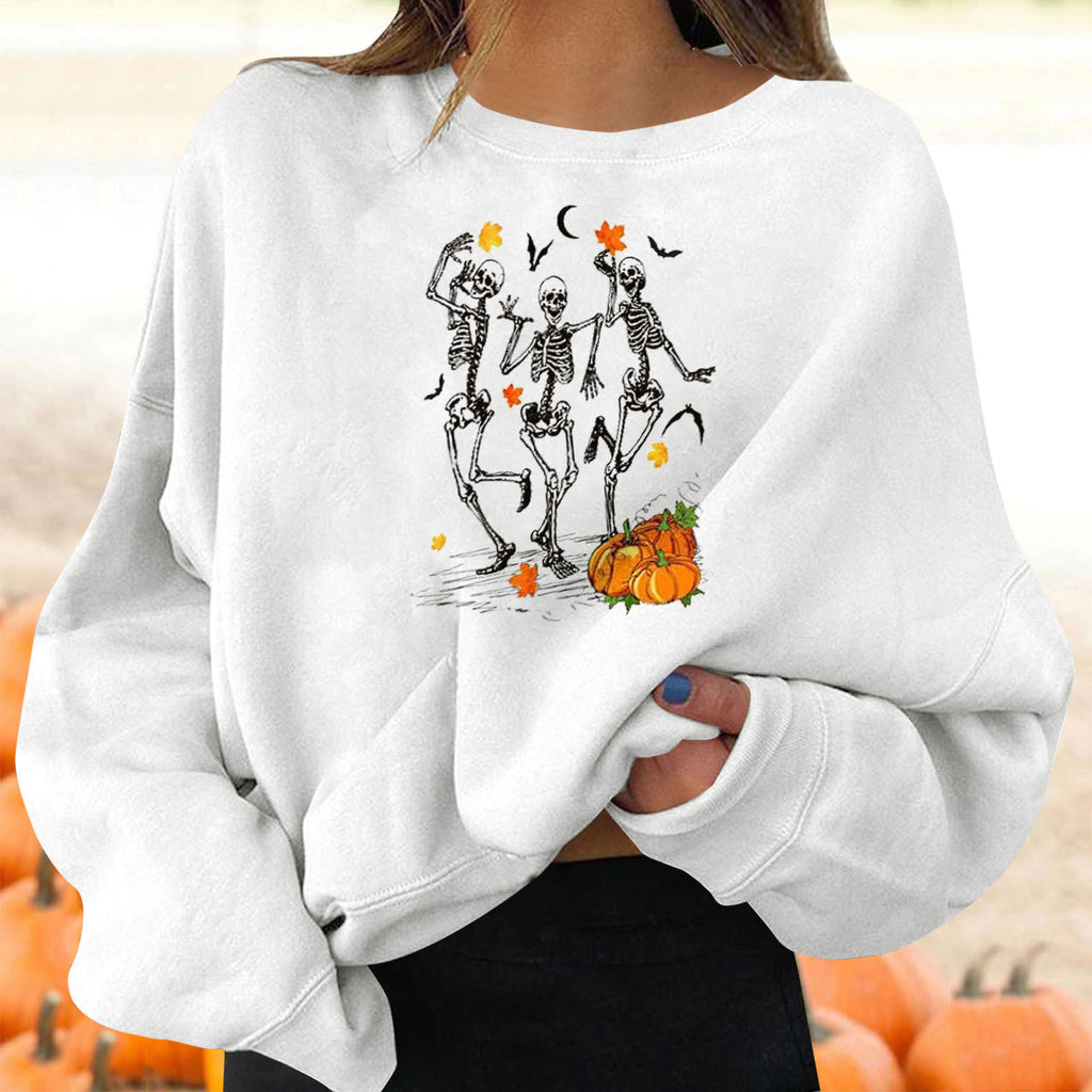 Women’s Halloween Graphic Crew Neck Sweatshirt-HighTouch